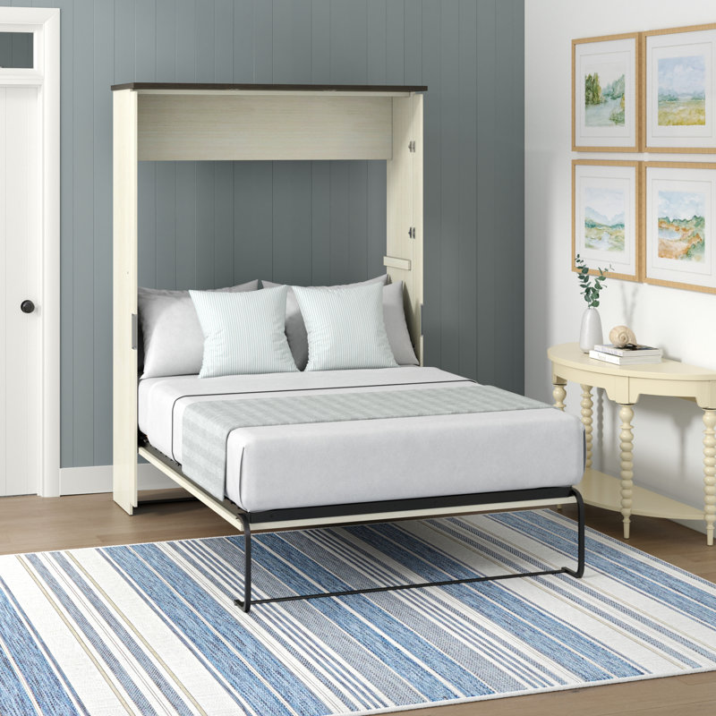 Wade Logan Balleza Murphy Bed with Desk Sleeping Arrangement for Guest Room and Home Office Reviews Wayfair